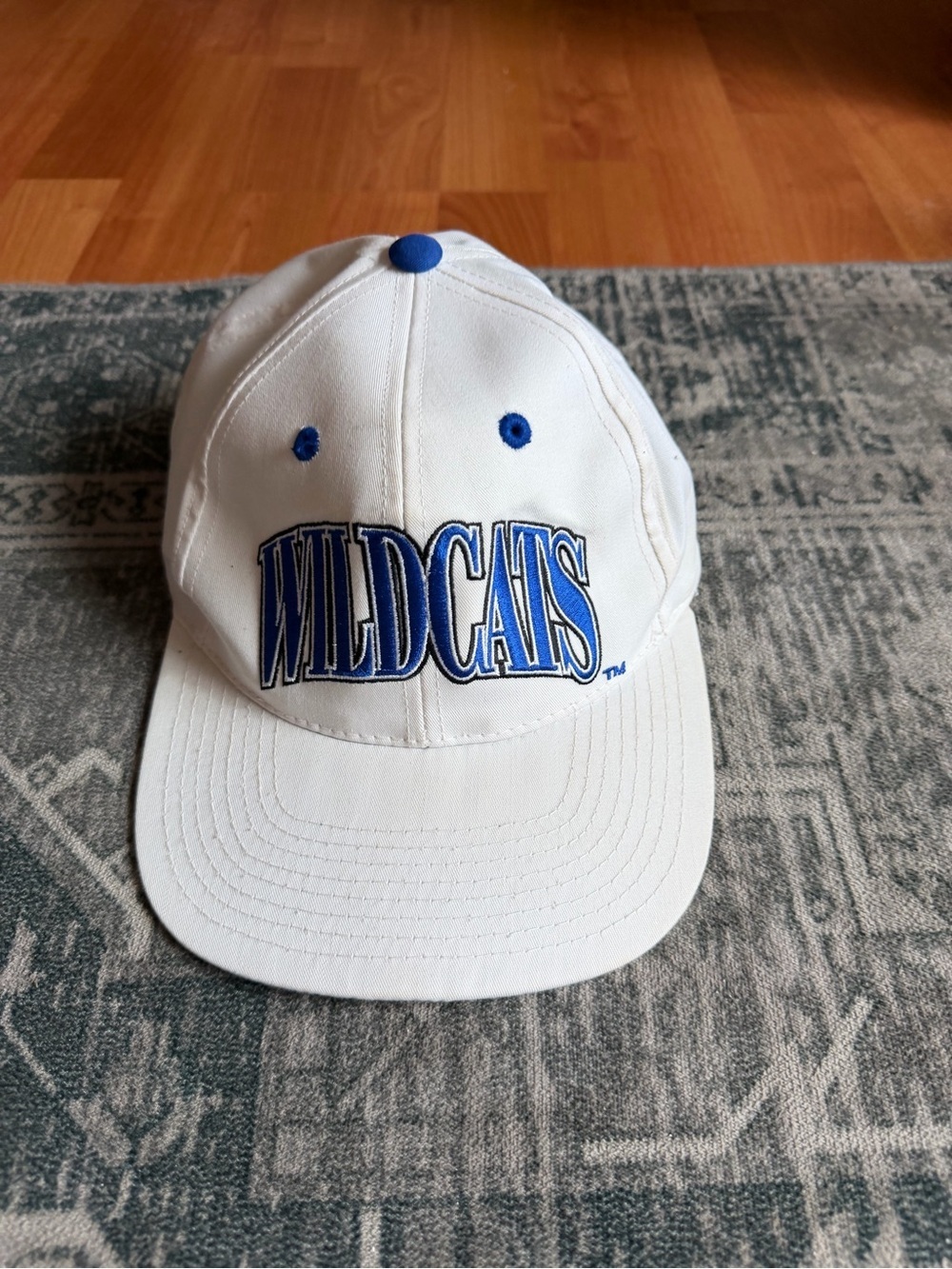 Signatures University of Kentucky Wildcats vintage snap back white and blue cap